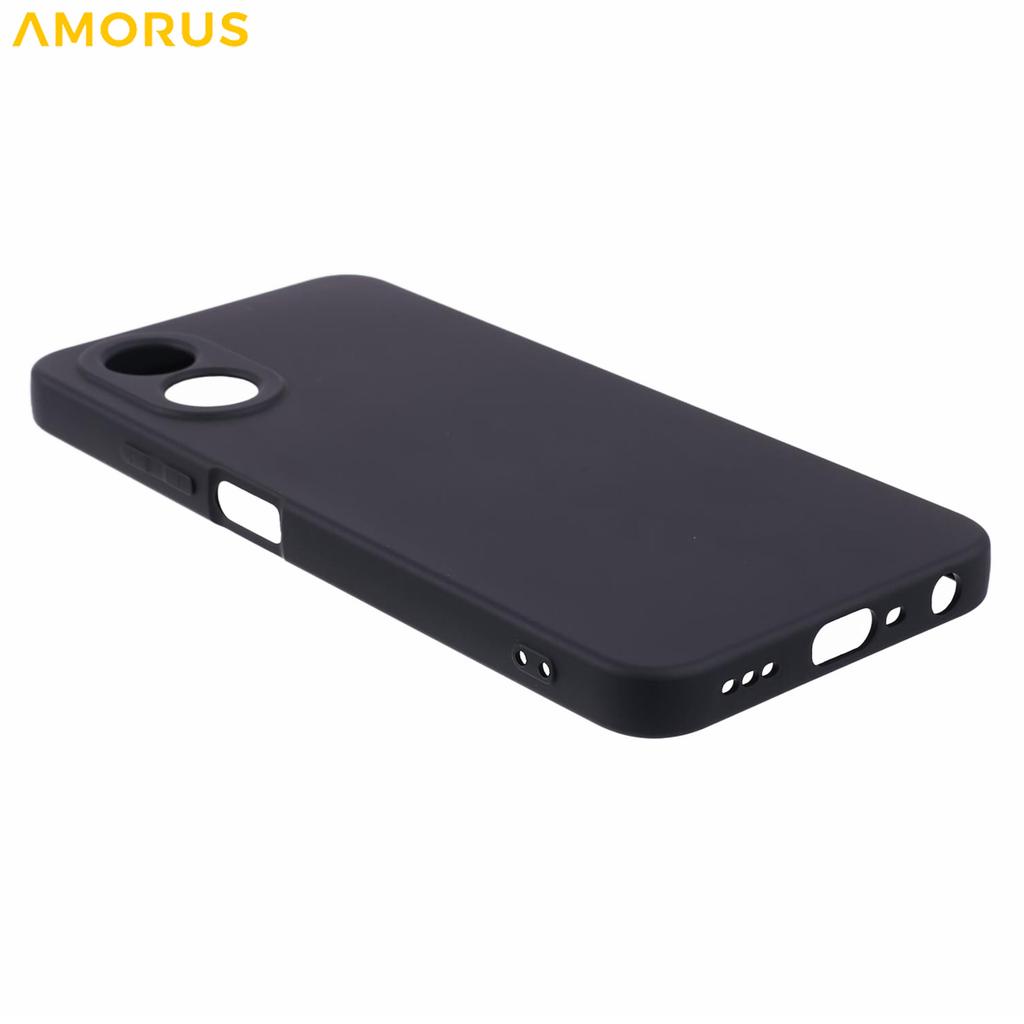 AMORUS For Oppo A58 4G Case Precise Cutouts TPU Fiber Lining Shockproof Phone Cover