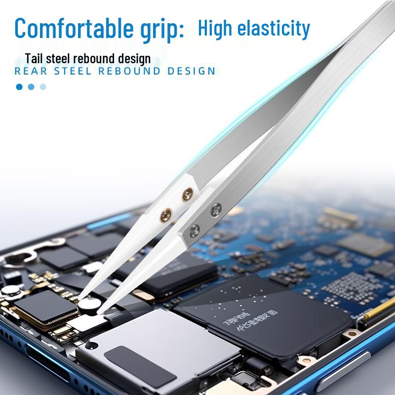 Anti-static Insulated Ceramic Tweezers: Non-magnetic, Acid-resistant, for Electricians and Experimental Use