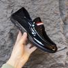 Genuine Leather Men Casual Shoes Black White Soft Comfortable Driving Shoes Slip-on Fashion Brand Male Footwear