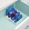 Food Container Lid Storage Organizer - Plastic Dividers for Kitchen/Pantry. Ideal for In-Cabinet, Drawer Lid Organization.