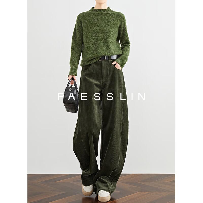 

FAESSLIN Женские ретро вельветовые брюки с широкими штанинами S