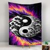 Tapestry Yin Yang Great Wave Off Kanagawa Neon Galaxy Poster Wall Art for Bedroom