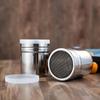 New Stainless Steel Sprinkle Powder Icing Sugar Cocoa Sugar Chocolate Flour Duster Shaker Tool Seasoning Bottle for Spices