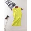Export M Lapel Sleeveless Knitting Vest Women's Summer New Arrival Silm Slim Looking Bottoming Shirt Ice Silk Top