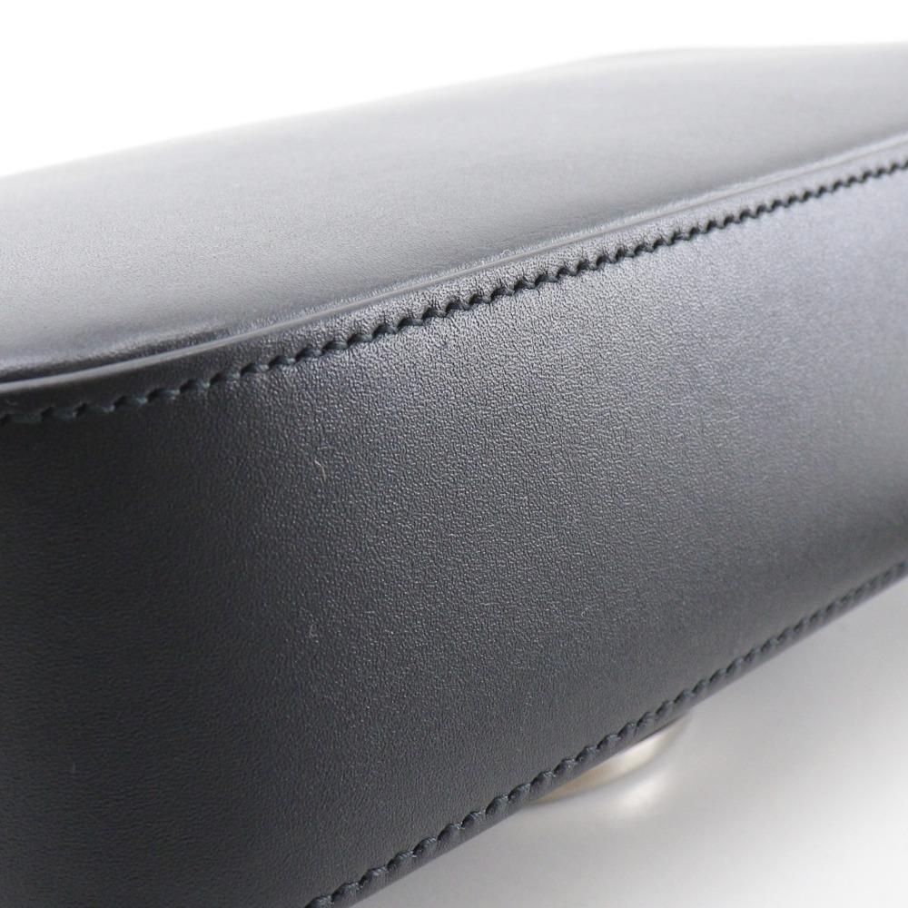 GUCCI Petit GG Shoulder Bag 739722 Double G 2WAY black leather Women Used