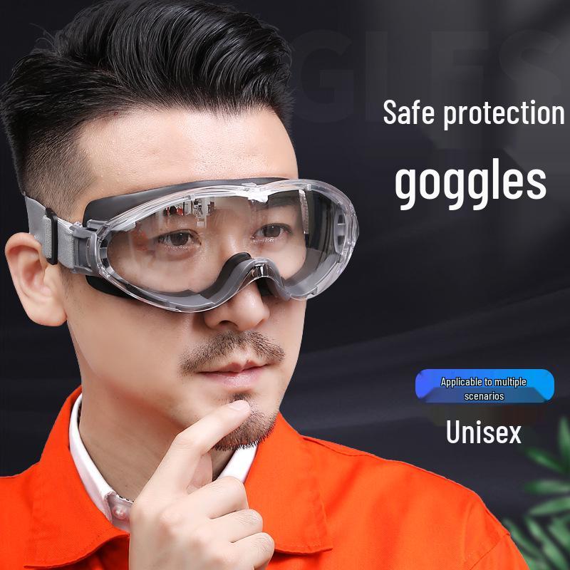 Songgong 2102 Anti-Splash Dust-Proof Industrial Goggles Black Large Eye Shield
