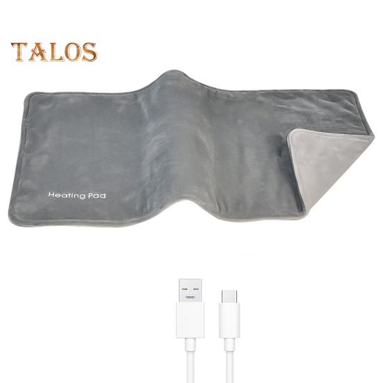 

Электрическое одеяло с подогревом через USB, автоматическое отключение, мгновенное тепло для снятия спазмов и болей в спине, большой размер, грелка для шеи и плеч, сухая тепловая терапия серый