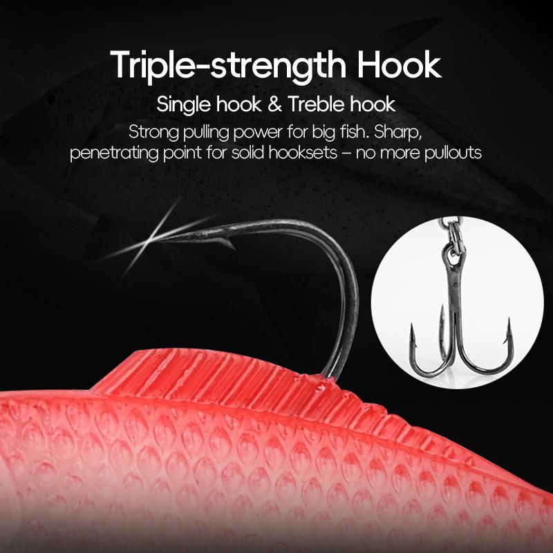 MEREDITH Soft Minnow Bait 10cm/18g & 12.5cm/27g 3pcs Lead Jig Pike Bass JXJ01