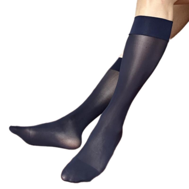 Mens Sheer Business Dress Socks Long Over the Calf Dress or Work Socks Nylon Dress Socks Knee Highs Dress Socks Gifts