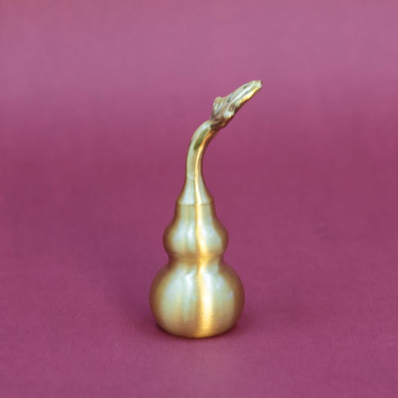 Premium Brass Gourd Pendant Entrance Decoration Open Hollow Brass Smooth Gourd Gift Wholesale One Piece Dropshipping