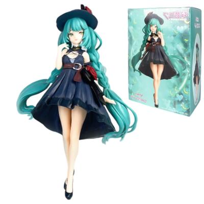 Neue Hatsune Miku Schwarzes Kleid Schöne Mädchen Anime Miku PVC Figuren Modell Sammlung Ornament Kind Feiertag Geburtstag Geschenk Auf Lager