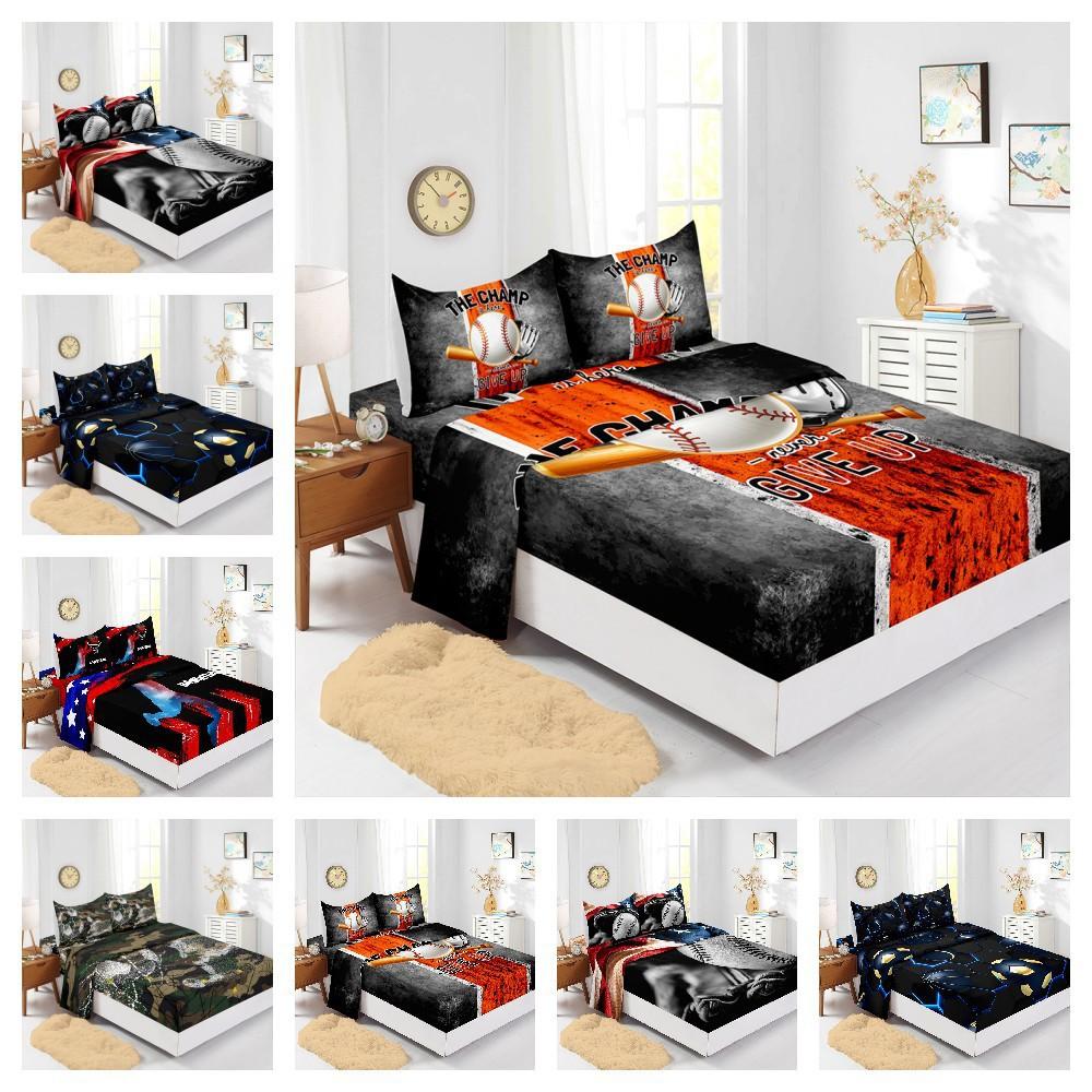 Four-Piece Mattress Sports Basketball Football Baseball Digital Printing Mattress Protective Cover