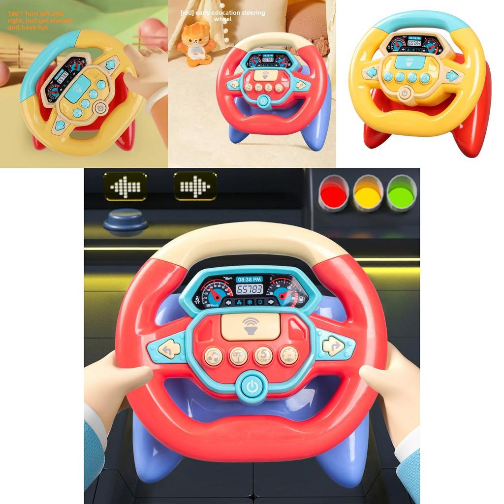 Kids Steering Wheel Toy With Interactive Lights And Sound For Childrens Playroom And Outdoor Activities