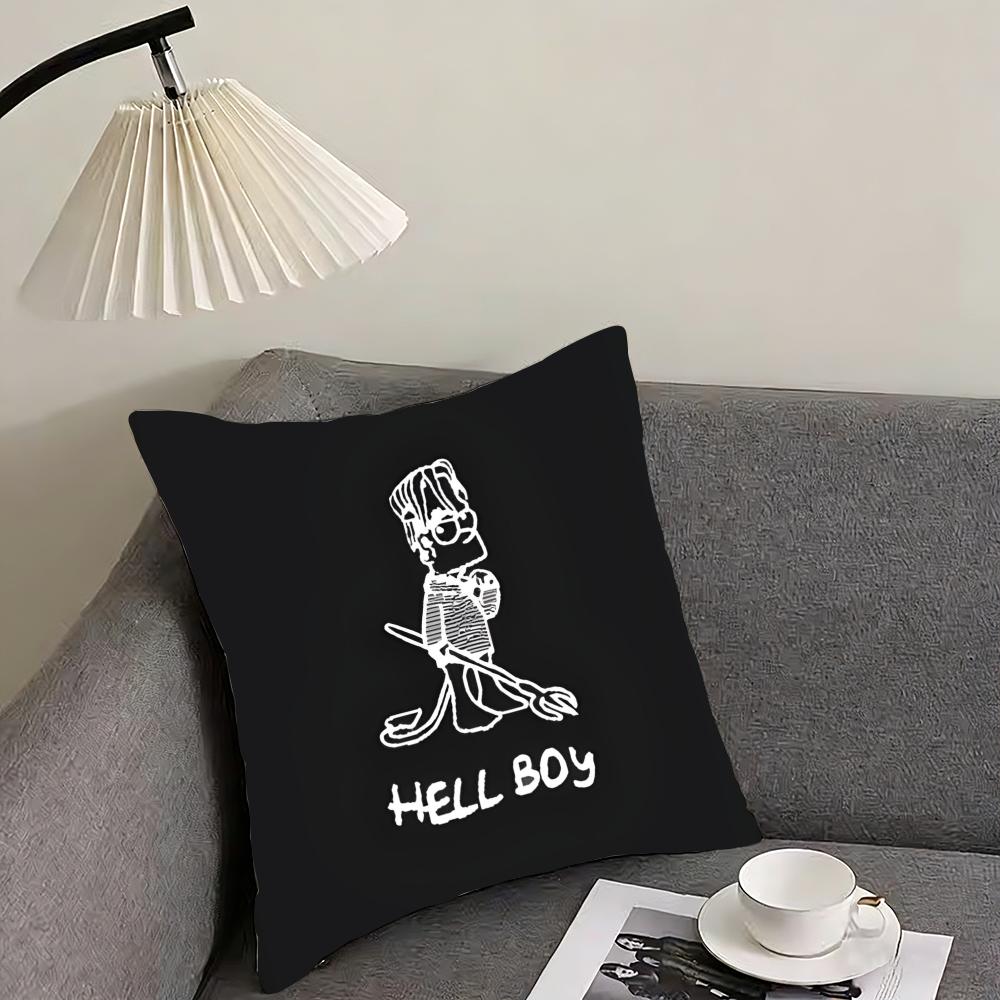 L-Lil Peepp Hells Boy Singer Cushion Cover Pillowcase Ultra Soft Skin Friendly Fabric Cloud Like Comfort & Concealed Zipper
