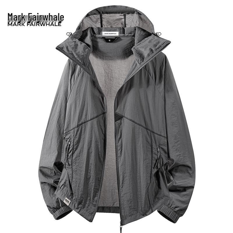 Mark Fairwhale Men s Tencel Thin UV Protection Loose Hooded Sun Jacket XL