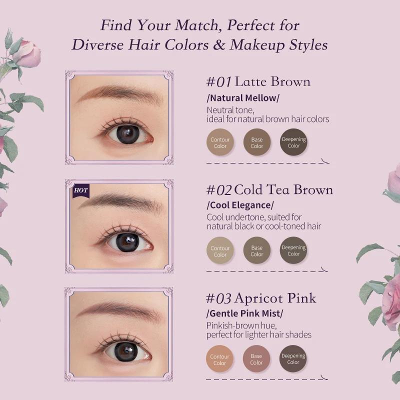 Flower Knows Midsummer Fairytales Collection Eyebrow Palette Cosmeticos Brow Pencil Eyebrows Enhancers Shape Set With Brush
