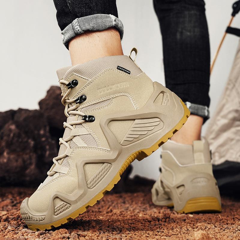 Modne Męskie Ultralekkie Taktyczne Buty Pustynne Outdoorowe Buty do Wędrówek Wytrzymała Antypoślizgowa Podeszwa do Wędrówek w Różnym Terenie i Aktywności Sportowych