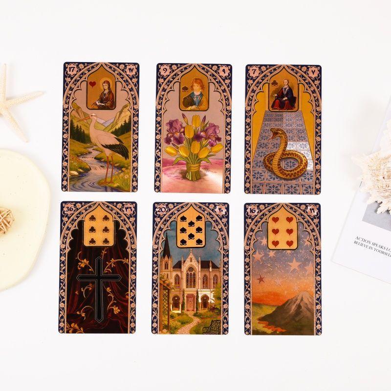 Carte Oracolo Lenormand Rana George 40 Pezzi Carte Impermeabili in PET per Divinazione & Lettura del Futuro - Mazzo Lussuoso e Durevole