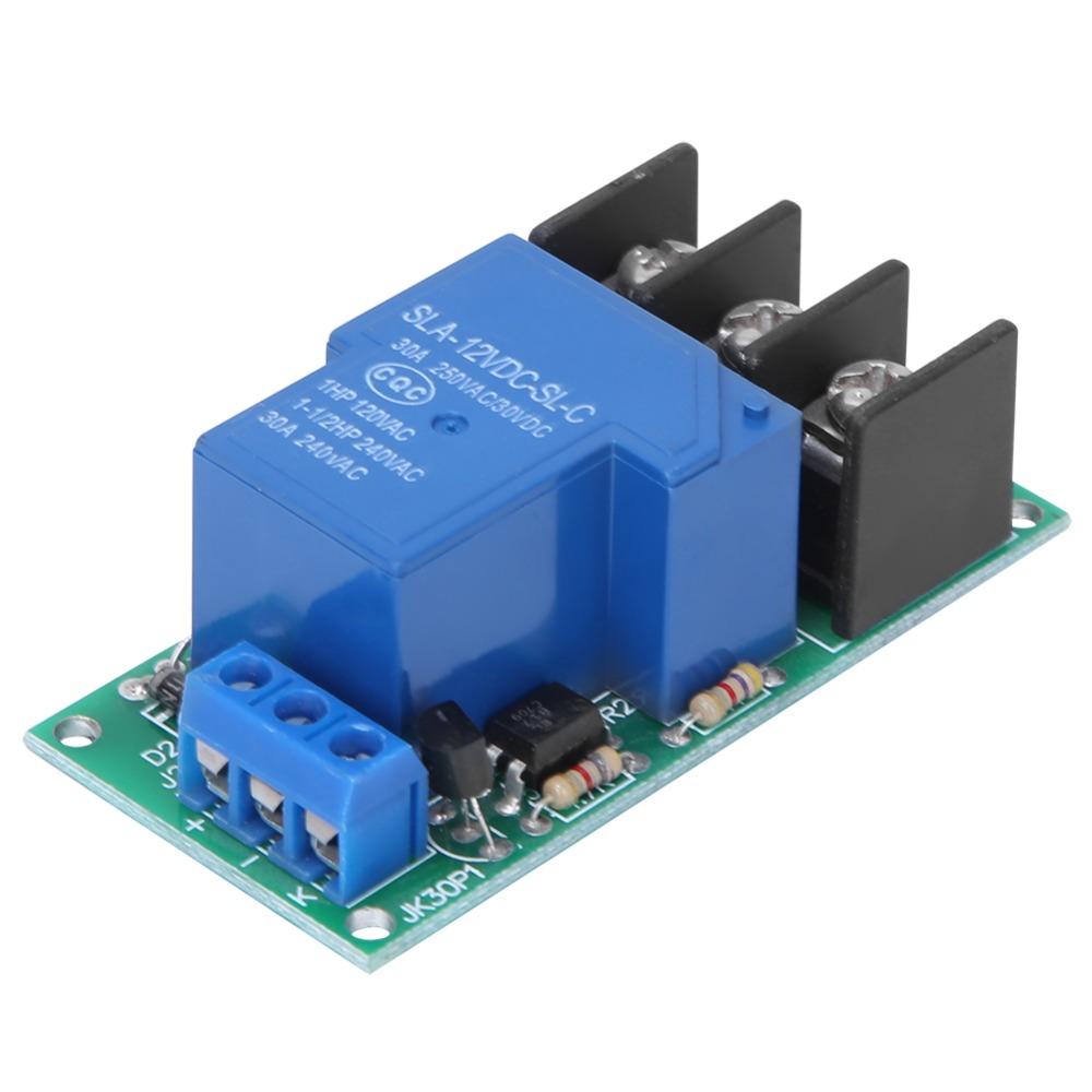 2Pcs JK30P1-12V 1 Channel Relay Module 30A 12V 1-Way Relay Expansion Board Low Level Trigger with Optocoupler Isolation