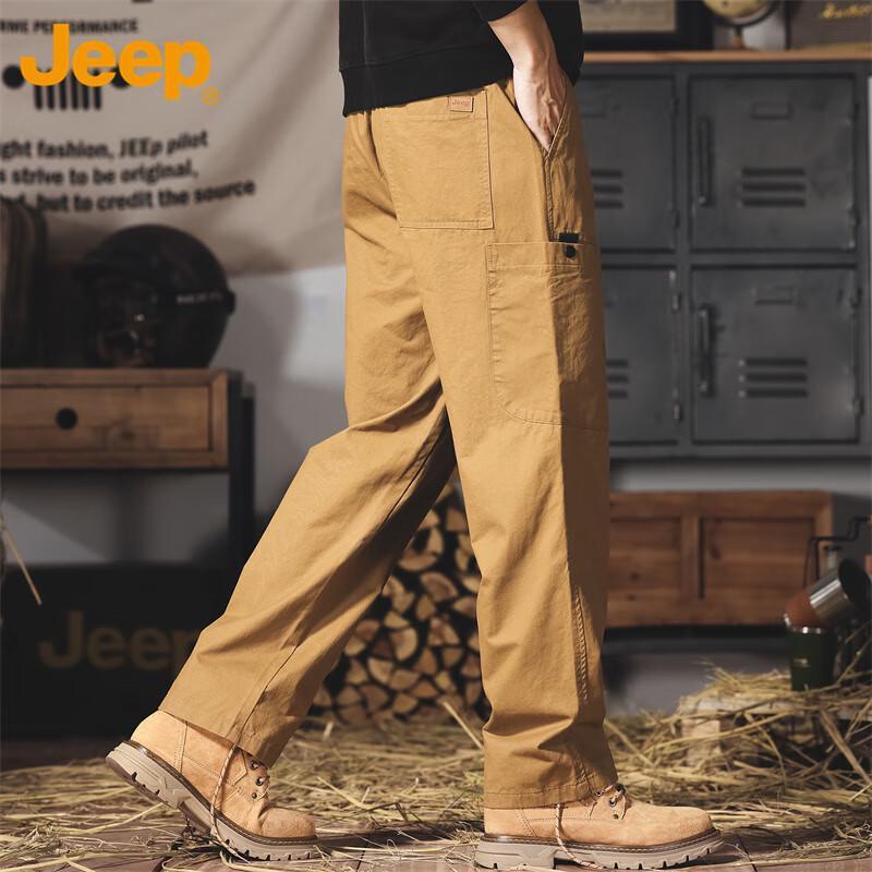 Jeep Men's Autumn/Winter Straight-Leg Casual Workwear Pants