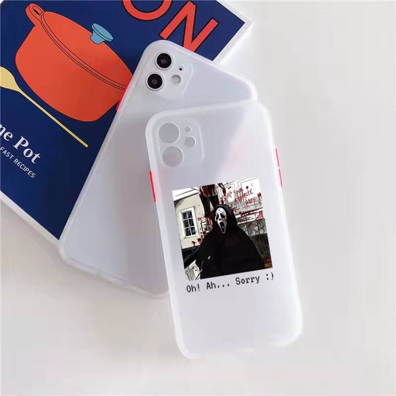 Ghostface Horror Scream Art Pattern Phone Case Matte Transparent For IPhone 11 13 14 Mini 12 Pro Max Xs Plus