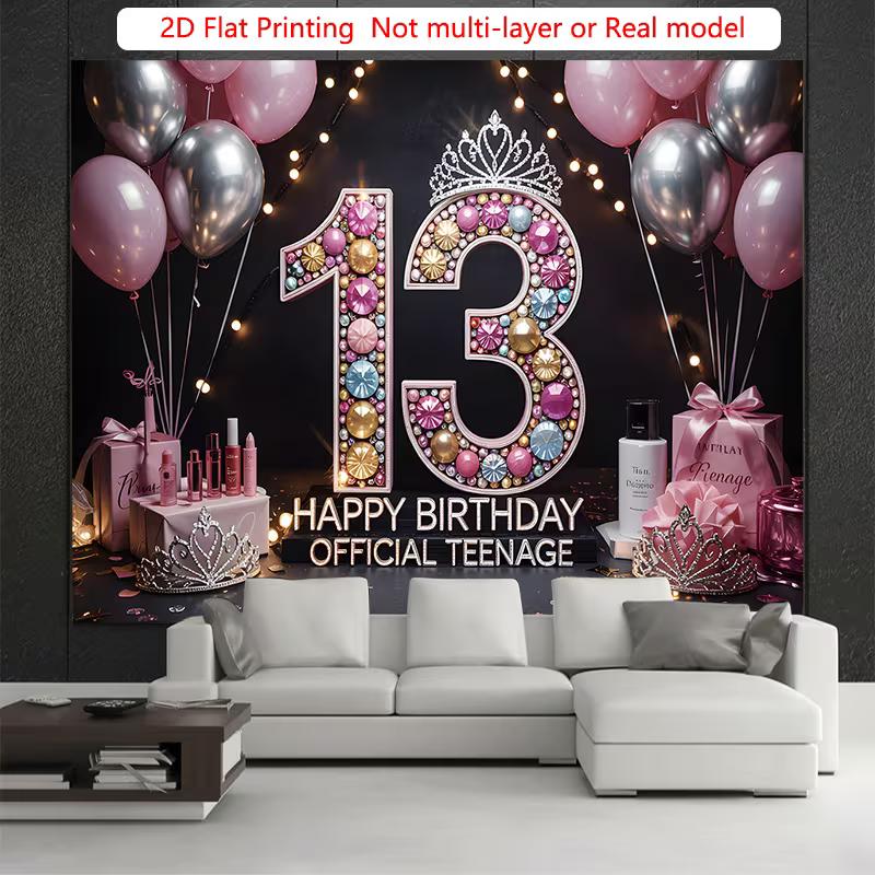 2D Make-up & Geschenk 13. Geburtstag Mädchen Fotografie Kulisse