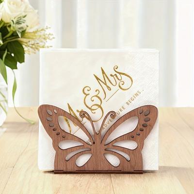 Retro Style Wooden Sunflower Napkin Holder Detachable Cute Animal Shaped Tissue Dispenser Decorative Business Card Stand Office