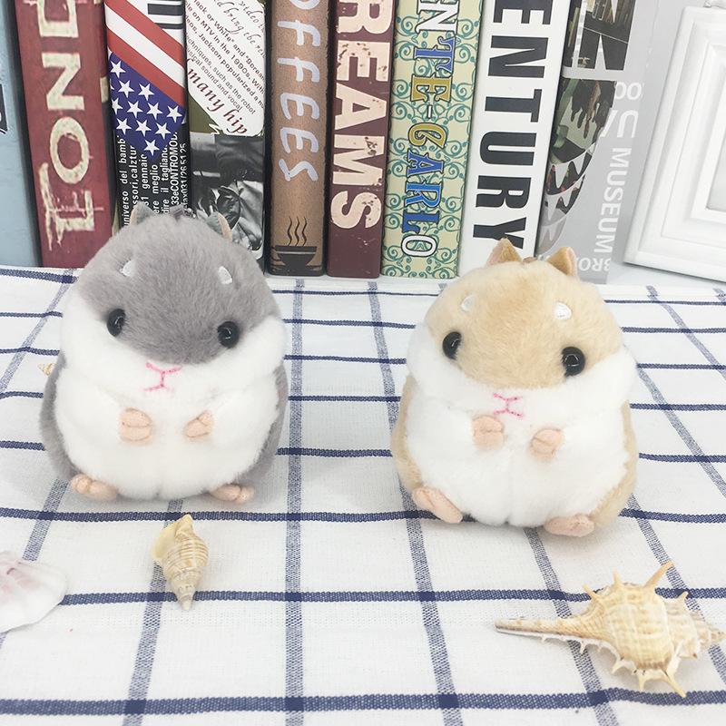 Cute Japanese Hamster Plush Keychain Doll - Small Pendant Backpack Ornament