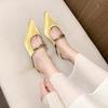 2025 New Women's Spring Summer Muels Slippers Pointed Toe Fashion Dress Slides for Outdoor Party Footwear
