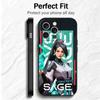 V-Valorant Sage Soft Phone Case for iPhone 16 16E 17 Air 15 Pro Max 14 Plus 13 Mini 11 12 7 Black Cover Back Shell