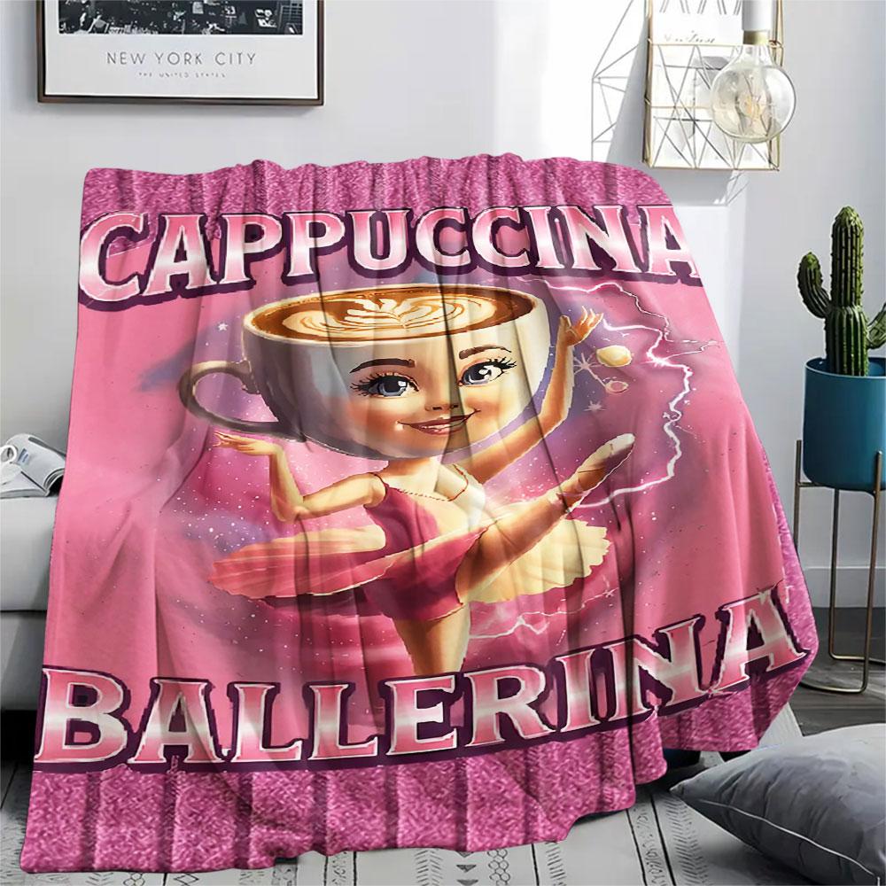 1PC Ballerina Patterned Flannel Blanket Suitable For All Seasons for Home Decor Warmth and Comfort Gifts Holiday Present