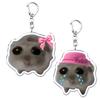 4 Pack Hamster Acrylic Keychain Fashion Bag Charm Stylish Bag Pendant Cartoon Key Rings Suitable for Bag and Keys