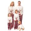 2025 Familie Hirschdruck Baumwoll-Plaid-Set - Herbst/Winter Weihnachtsoutfit
