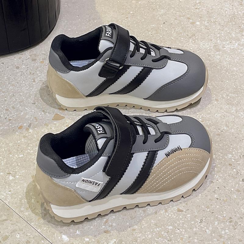 

Модная обувь на мягкой подошве в стиле Форреста Гампа, детская и для девочек, весна 2025, новая спортивная обувь, плоская подошва, нескользящая, легкая, трендовая 36 чёрный