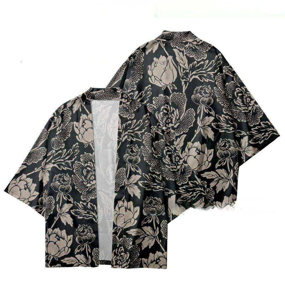Summer National Style Dragon Totem Figure Cardigan Cloak Feather Woven Robe Japanese Ukiyo-e Cloak 3D Digital Printed Shirt