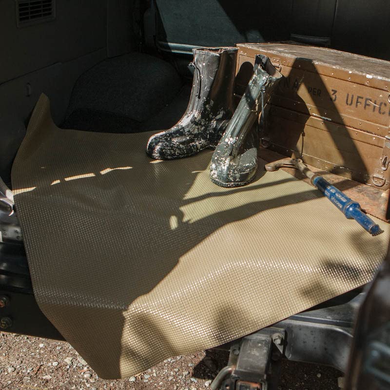 Dulton Protective Mat Vinyl Sheet 45 x 150 cm S Beige Pyramid PVC Floor Kitchen Cupboard Drawer 2mm Thick PYRAMID RUNNER MAT S COYOTE Anti-Slip