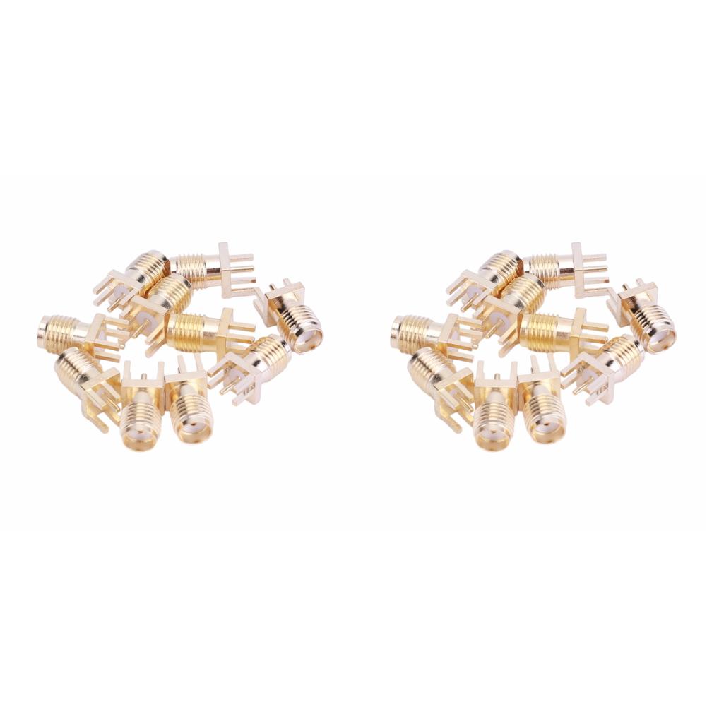 

2/5 шт. Разъем-розетка SMA с основанием, 50 Ом, SMA-KE, штекер-розетка, латунь, пайка, адаптер для монтажа на край печатной платы, с 4 контактами, 10 шт./уп.