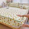 Thicken Bed Cover Cartoon Style Bedspread Quilted Mattress Cover Soft Bed Linen Elastic Bedsheets cubre colchón (No Pillowcase)