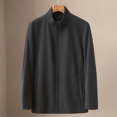 2026 Spring Men's Casual Stand-up Collar Business Jacket - Executive Coat for Dad