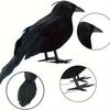 1pc/3pcs/4pcs Realistic Crow Outdoor Table Decoration,Black Artificial Feathered Raven,Indoor Halloween Decorative Crow Ornament