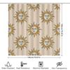 Sun Pattern Shower Curtain Set Decorative Bathroom Waterproof Plastic Rod Pocket Home Accessories White, Yellow Sunflower Design