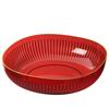 Festive Chinese Red Plastic Fruit Plate Set