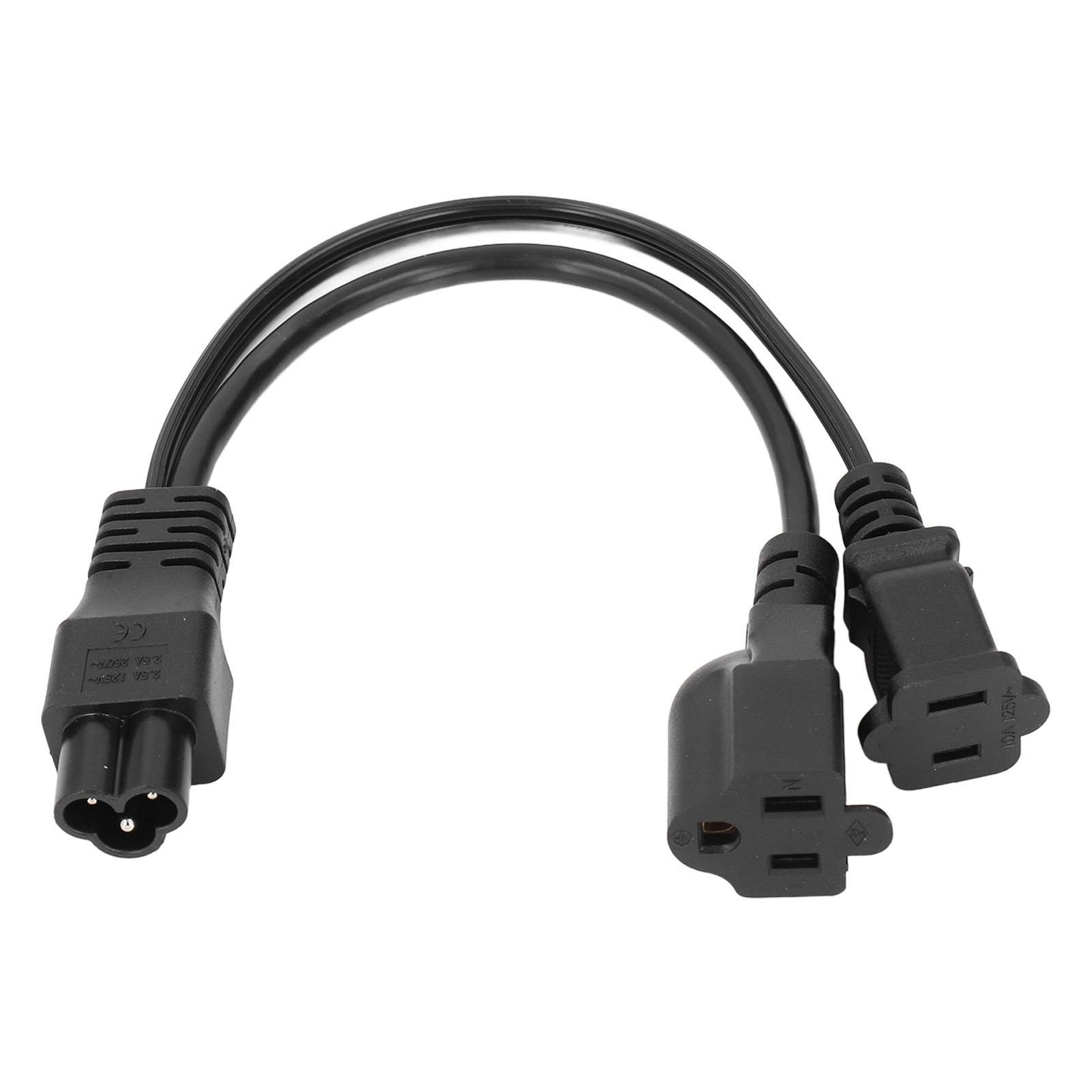 

Y-подібний подовжувач живлення 30 см IEC320 C6 штекер до NEMA 5‑15R+1‑15R розетка C6 до 1‑15R+5‑15R