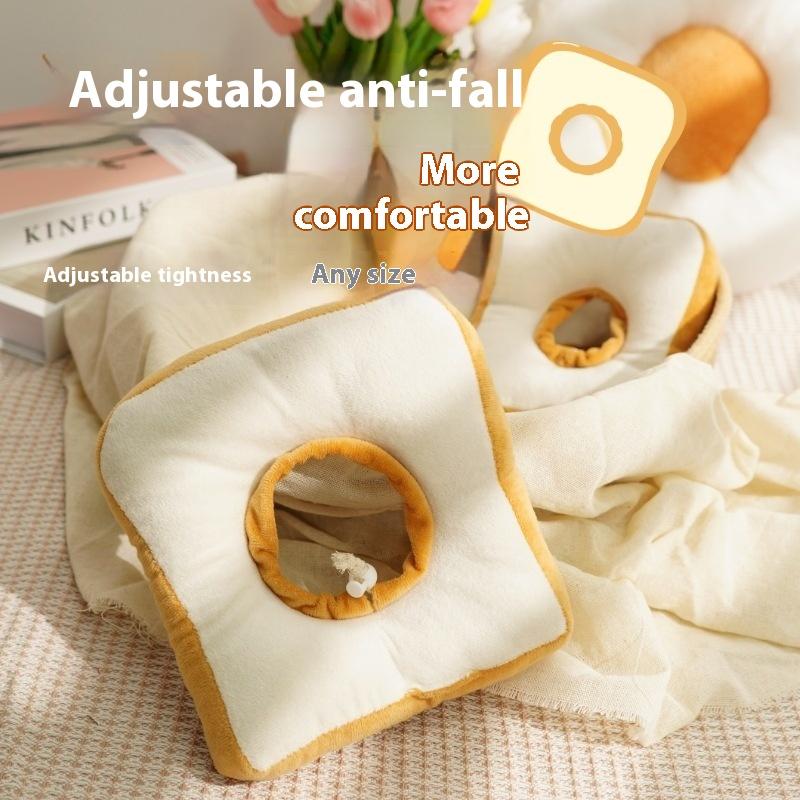 Soft Adjustable Toast Avocado Shaped Cotton Pet Elizabethan Pet Collar Wound Healing Collar Prevent Bite Neck Ring Pet Supplies
