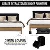 Bed Risers 2 Inch - Pack of 8 - Adjustable Furniture Risers 2 and 4 inch - Anti Slip Foam and Rubber Pad - Stackable Bed Lifts
