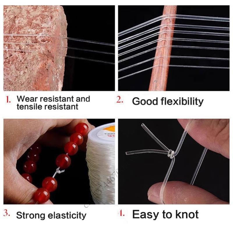0.5/0.6/0.7/0.8mm Elastic Stretchy Thread Bracelet String Craft Supplies For DIY Bracelet Necklaces Jewelry Making P9YB