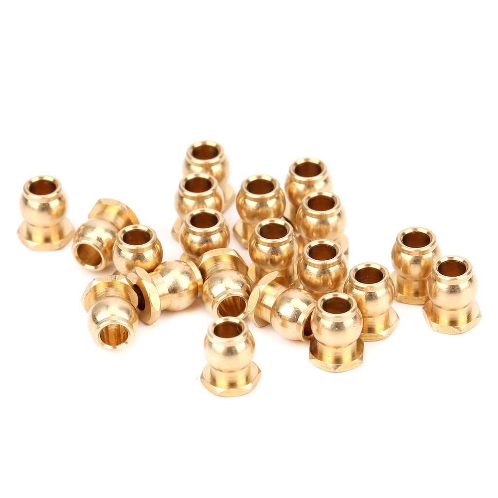 20pcs 1:10 1:8 Link Rod Ball Joint Metal Tie Rod Ends Copper RC Accessory for RC Crawler Truck