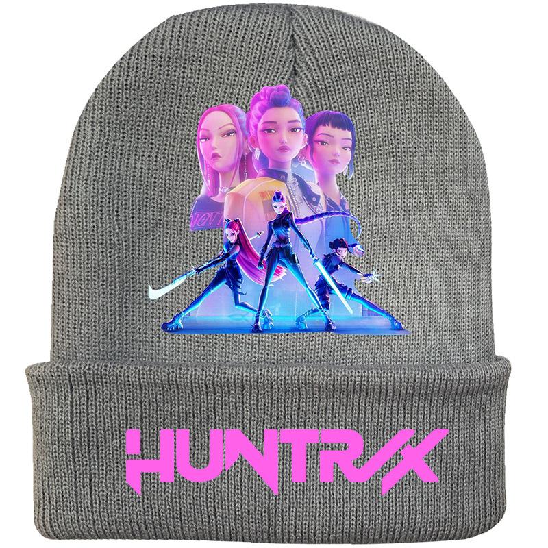 Peripheral Knitted Hat Curled Wool Hat Printed Doudou Hat Outdoor Cold Hat Adult