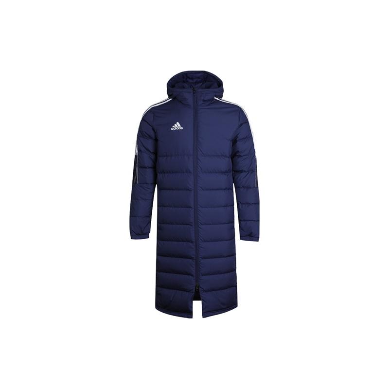adidas Logo hooded down Jacket Navy Blue Men s GM5246 S