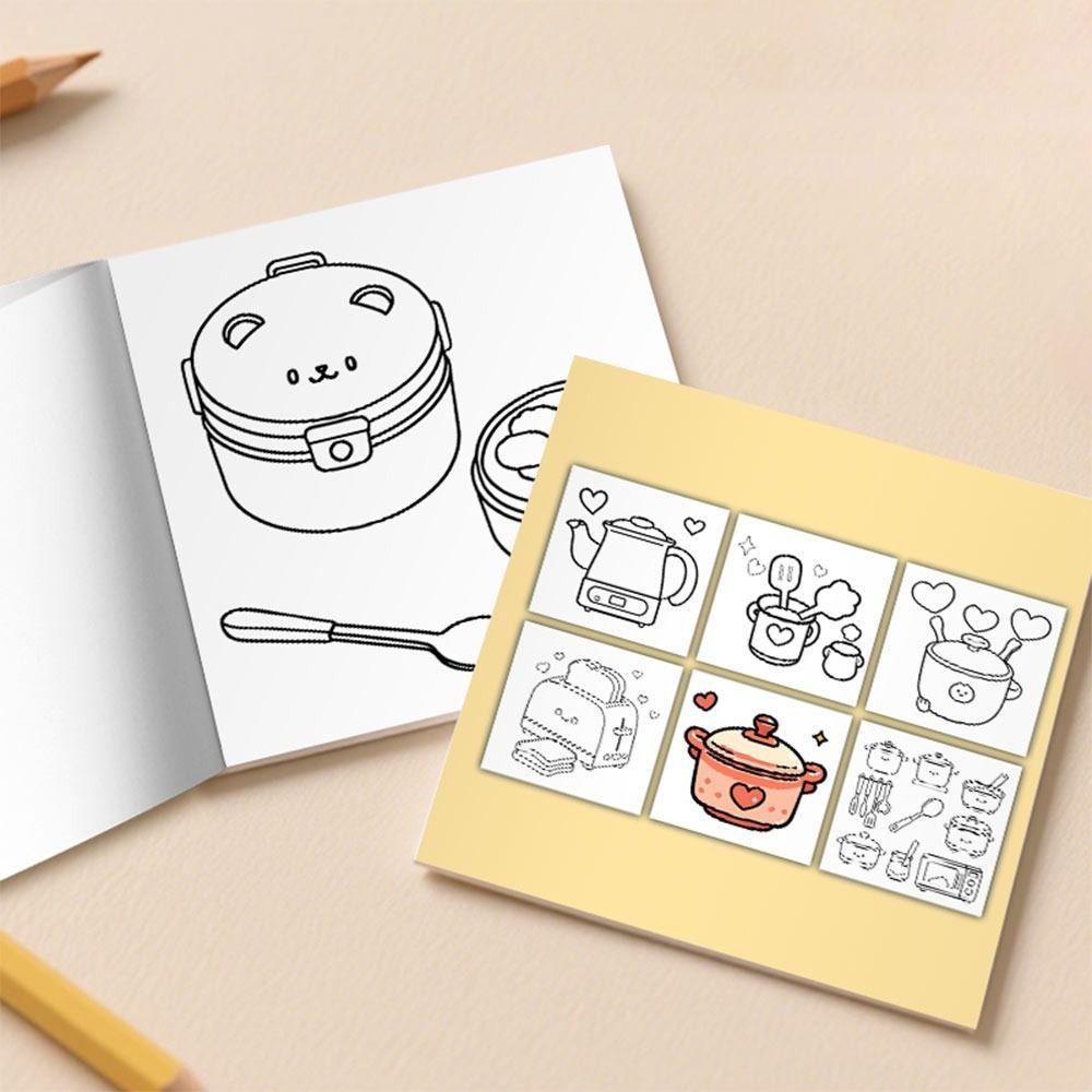 Stress Relief Graffiti Painting Book Educational Paperback Cute Doodles Book  for Adults And Teens
